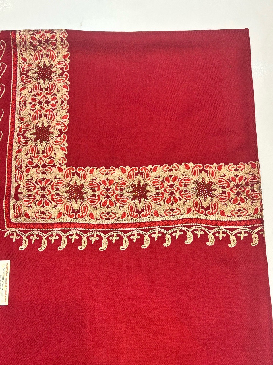 Red Embroidered Shawl