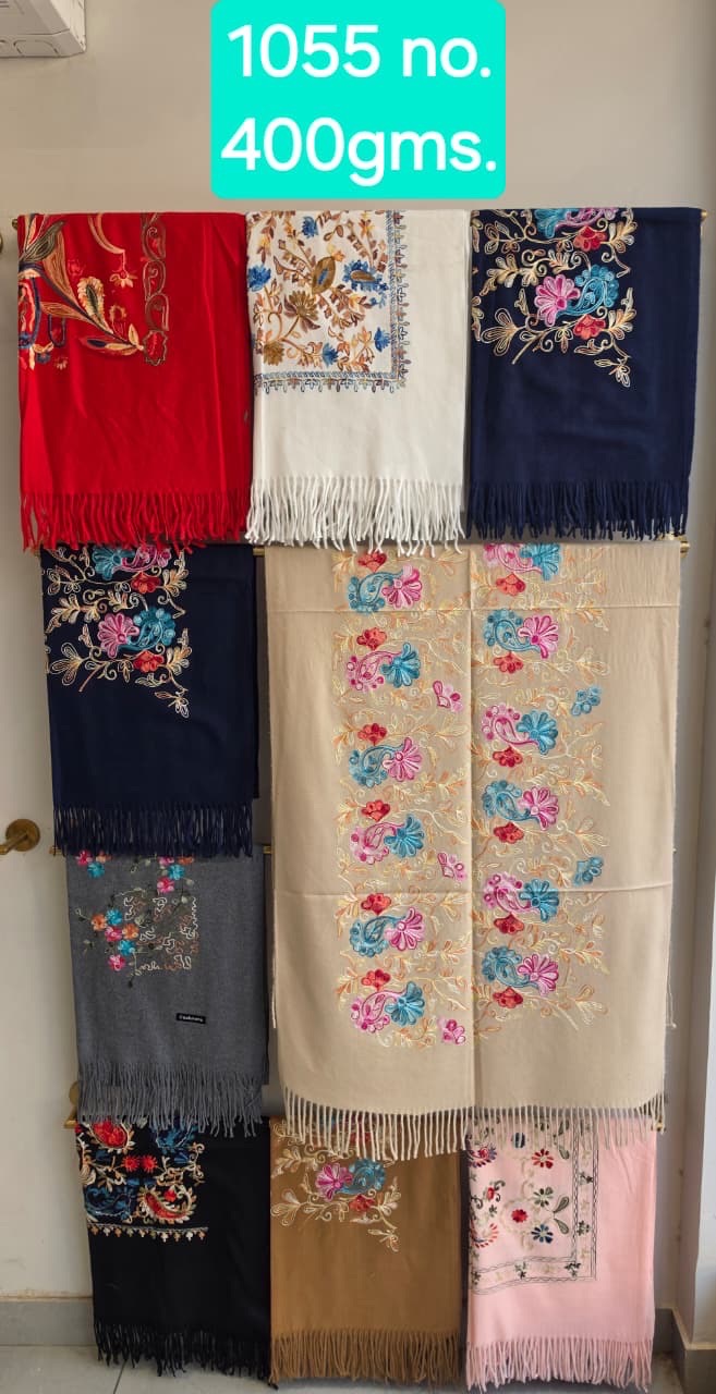 Embroidered Wool Shawl view 2
