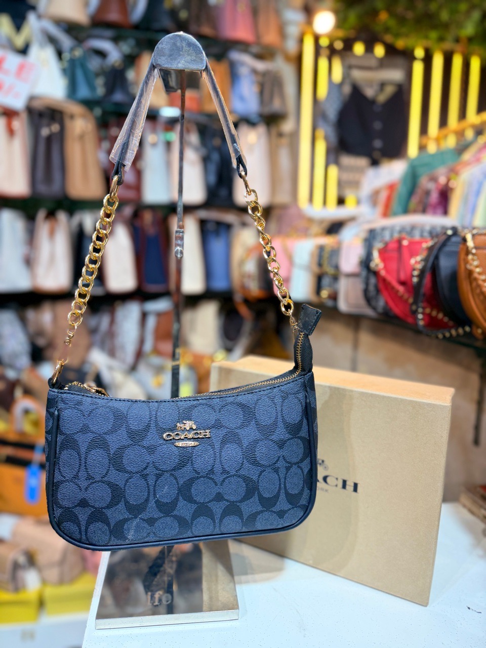Coach Sig Stripe Pouch view 2
