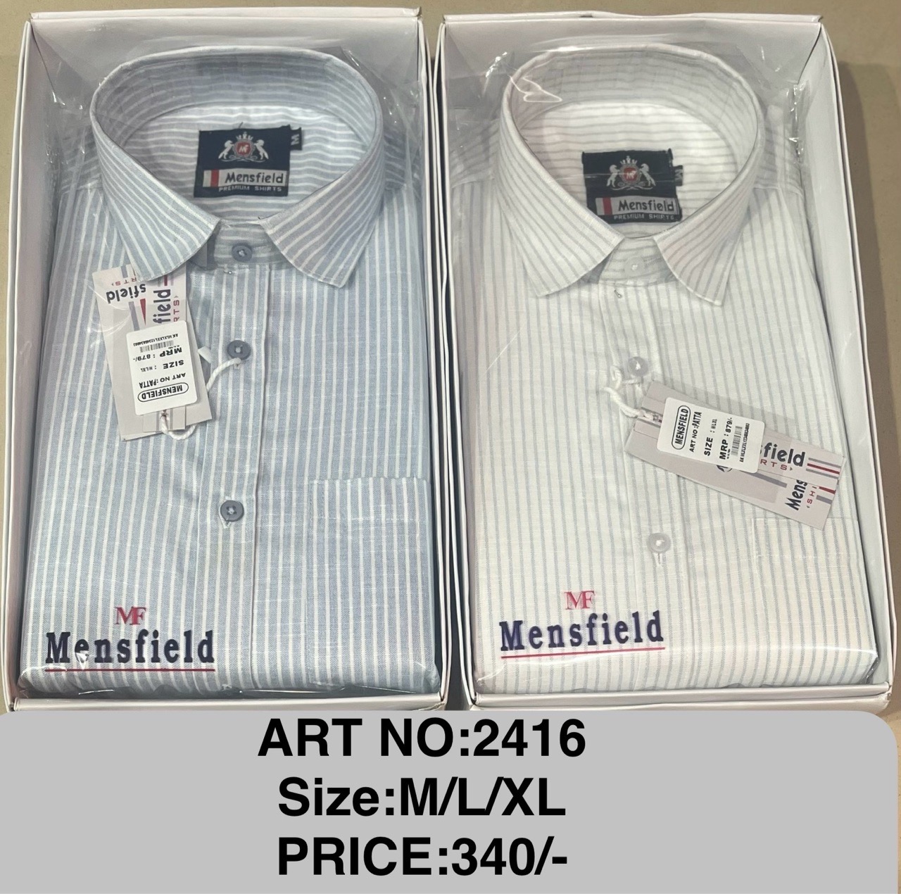 Mensfield Striped Shirt. Art No 2416