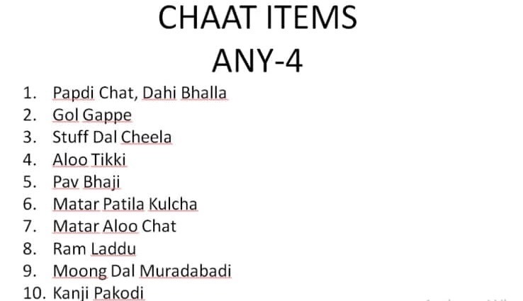 Chaat Platter Selection