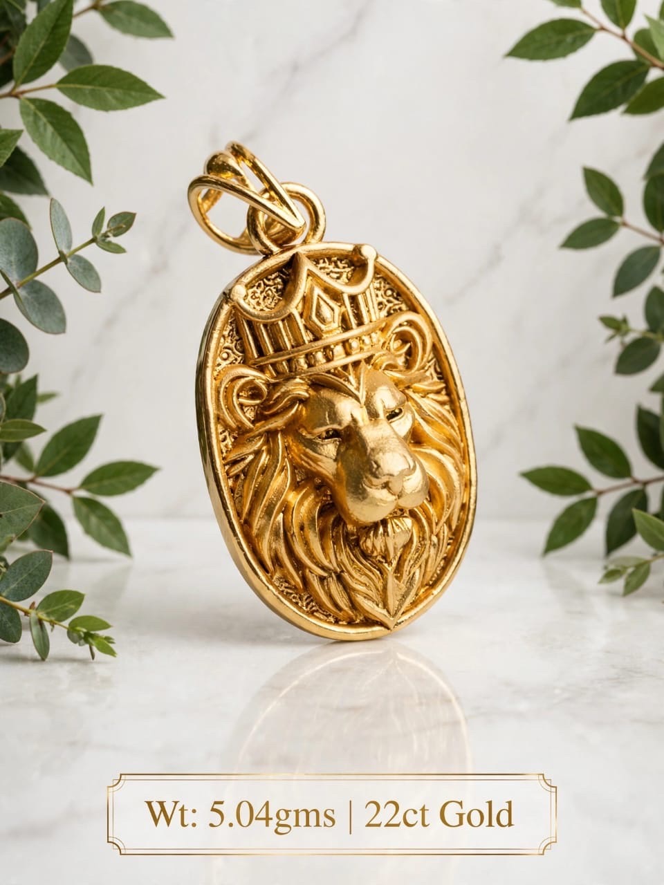 Lion Pendant 22ct Gold view 10