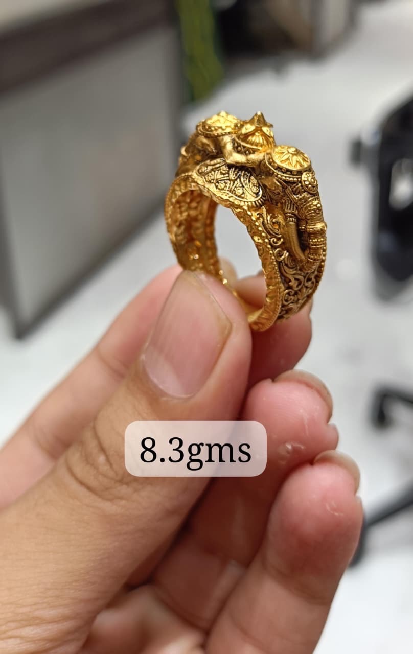 Traditional Gold Ring Paper Casting view 6