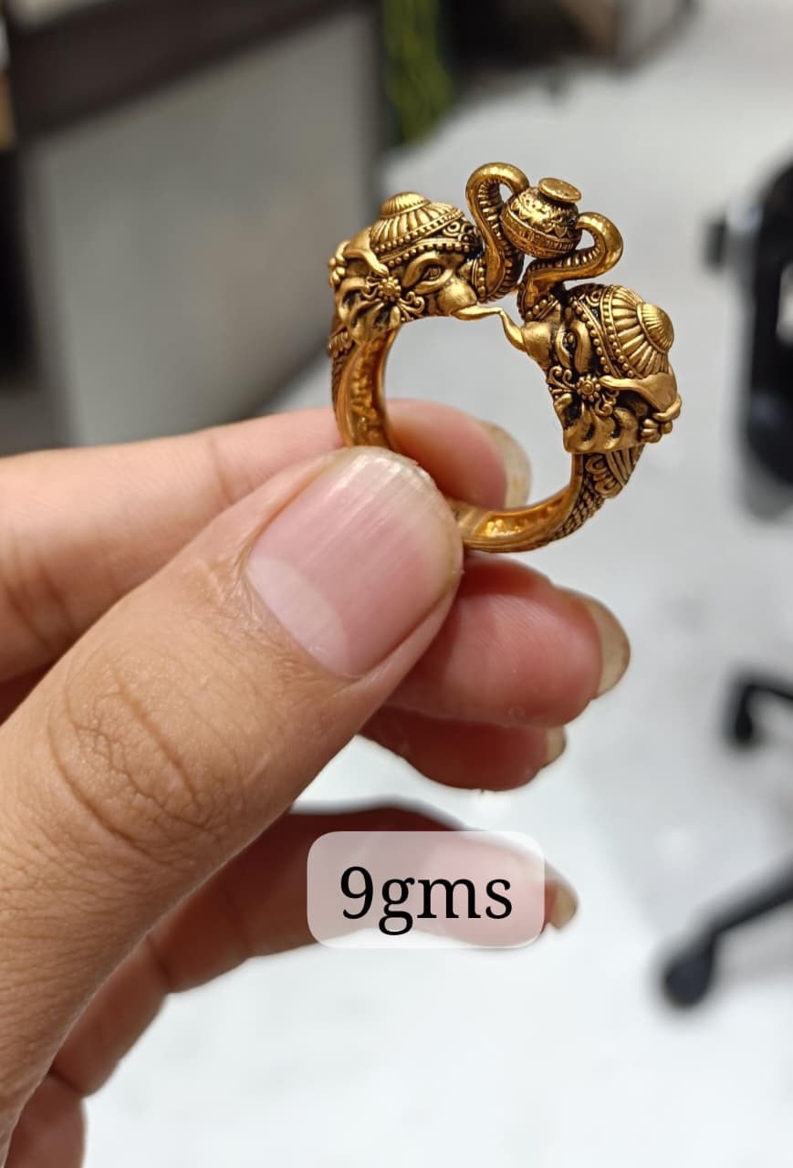Traditional Gold Ring Paper Casting view 2