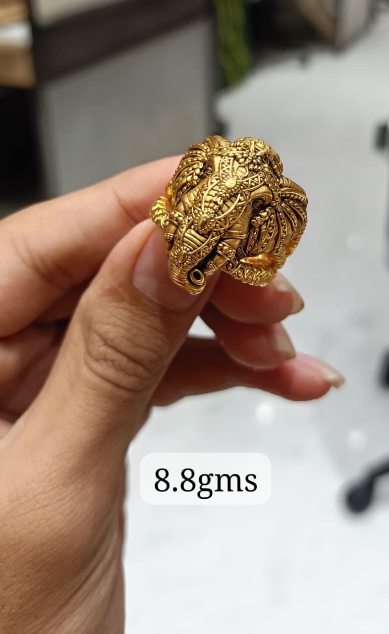 Traditional Gold Ring Paper Casting view 5
