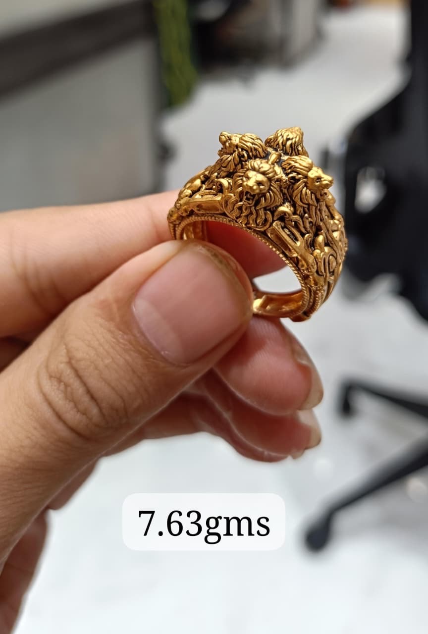Traditional Gold Ring Paper Casting view 9