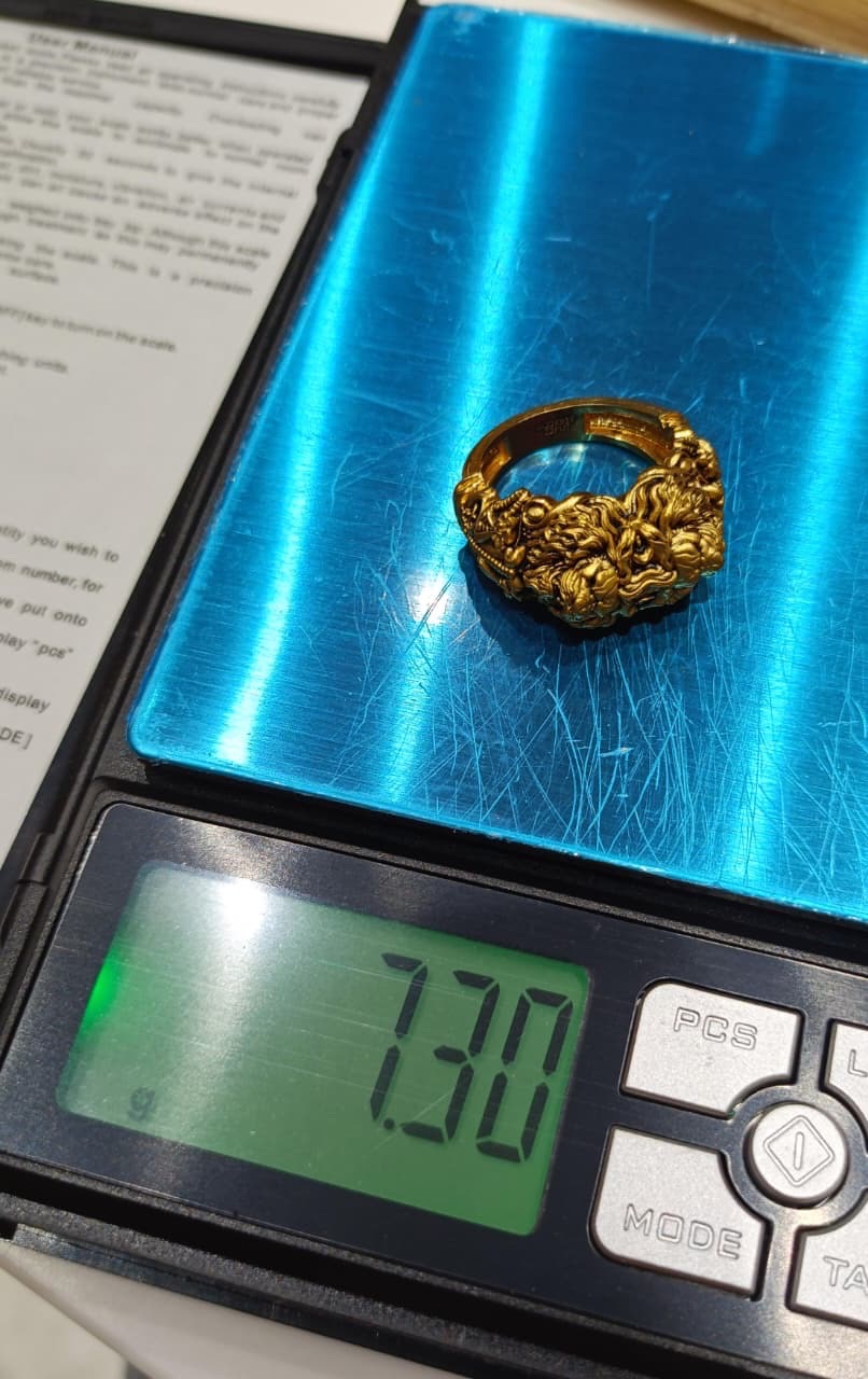 Lion Head Gold Ring view 9