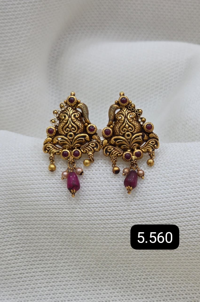Traditional Gold Earrings1 view 2