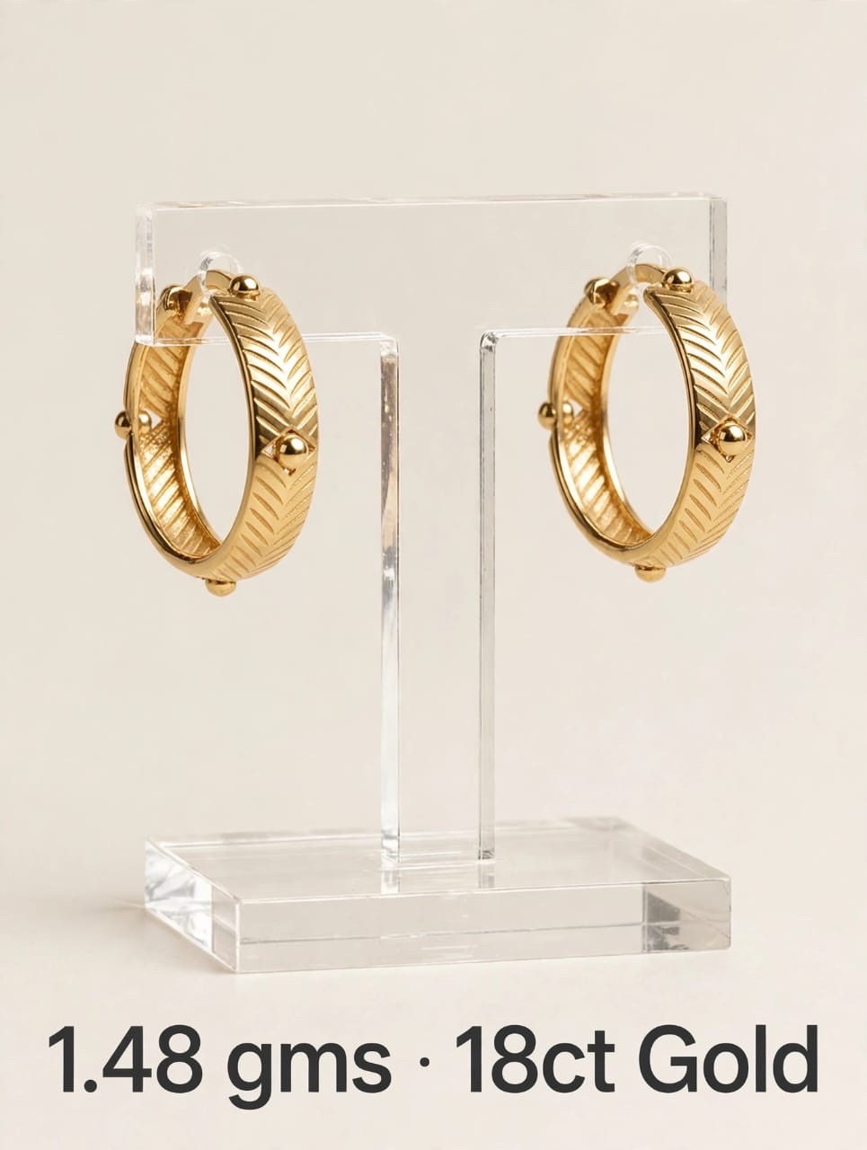 Gold Hoop Earrings2 view 4
