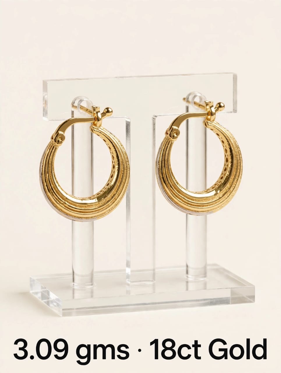 Gold Hoop Earrings3 view 2