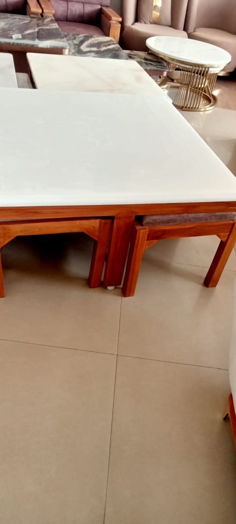 Wooden Coffee Table Set view 6