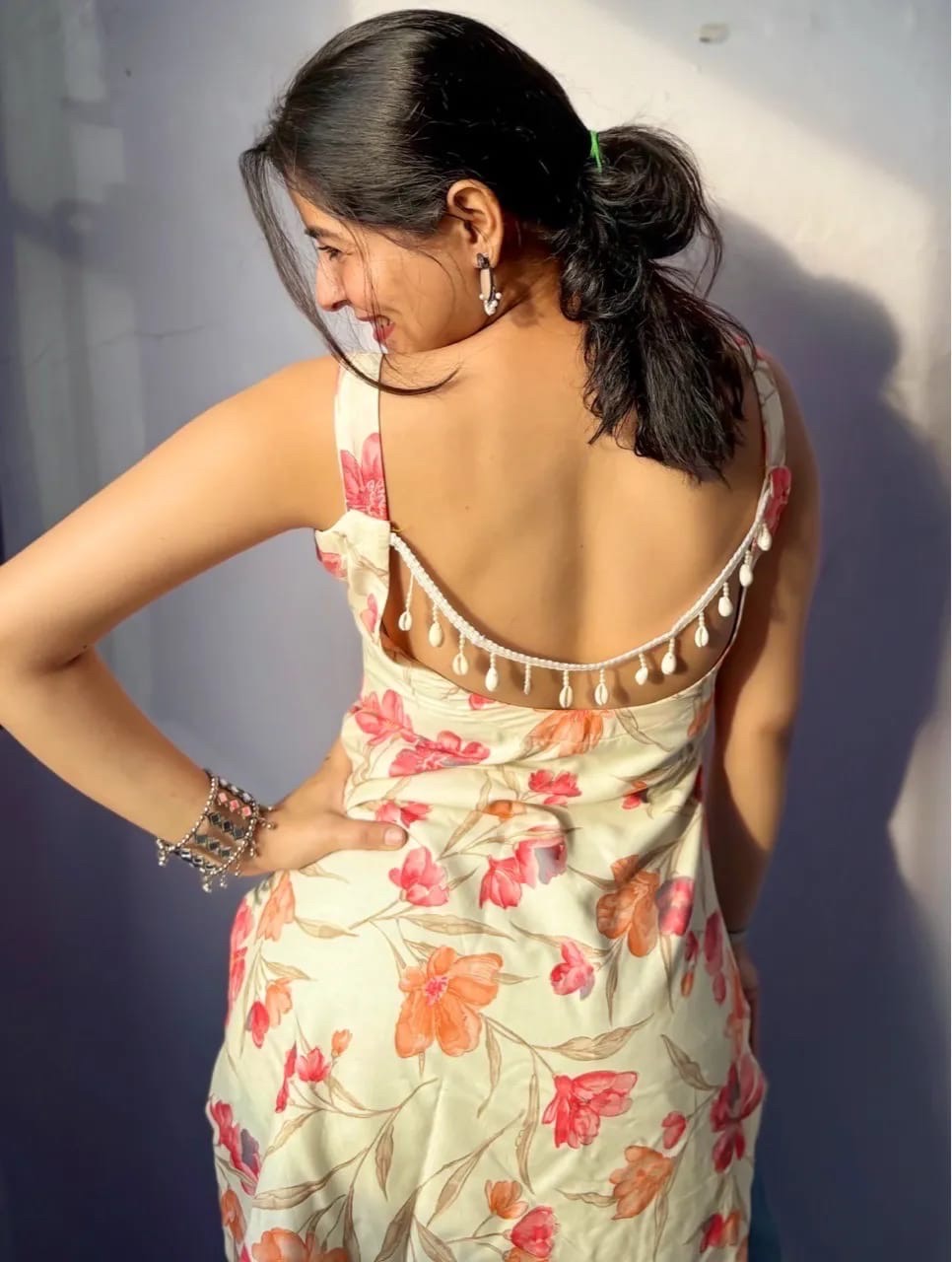 Floral Tassel Kurti view 7