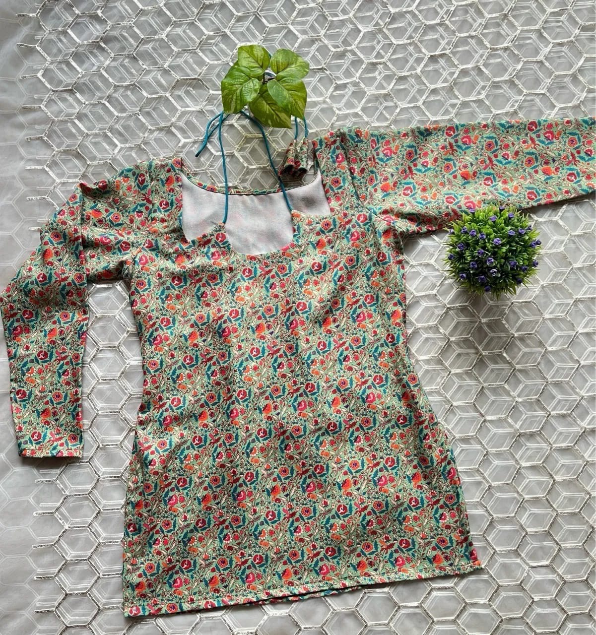 Halter Neck Woolen Kurti view 7