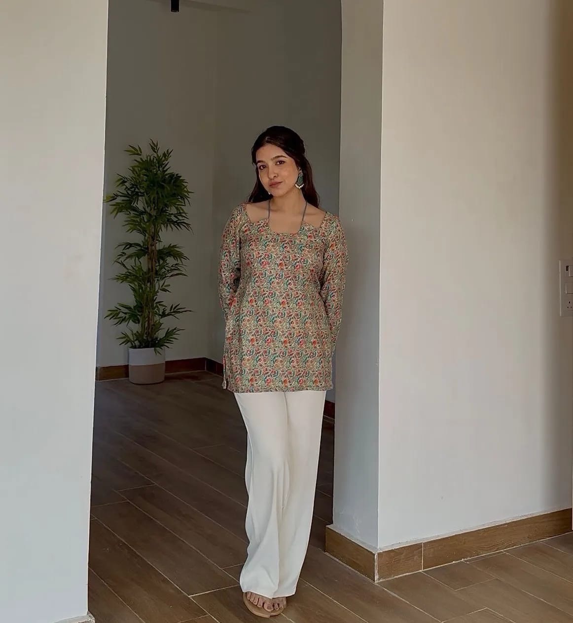 Halter Neck Woolen Kurti view 6