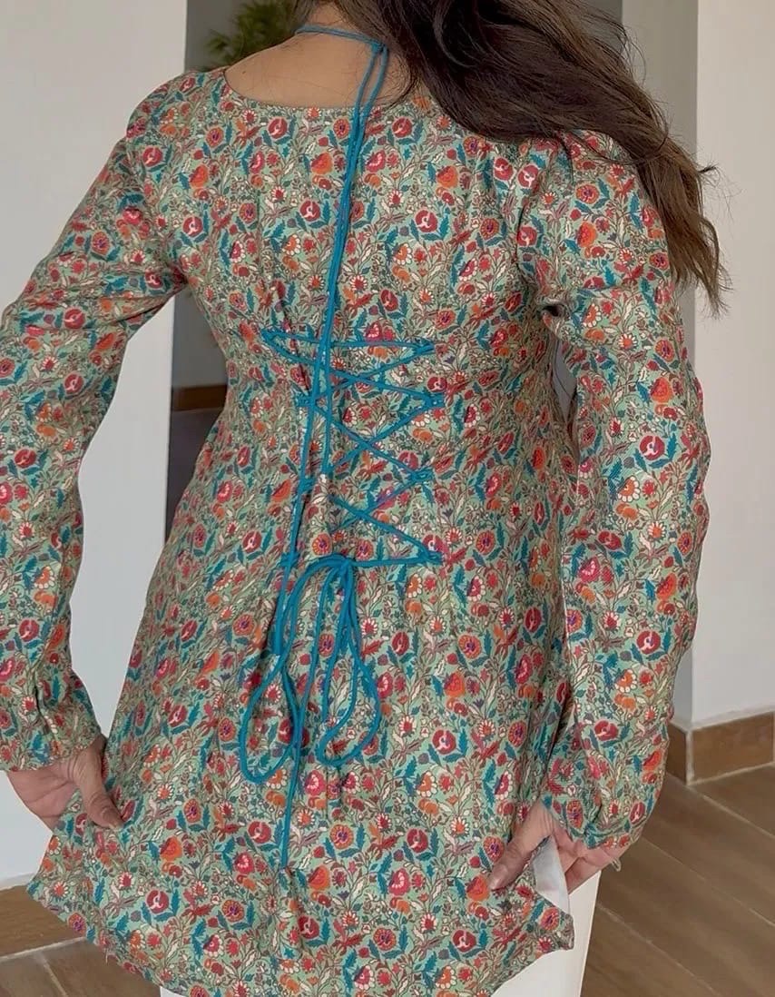 Halter Neck Woolen Kurti view 8