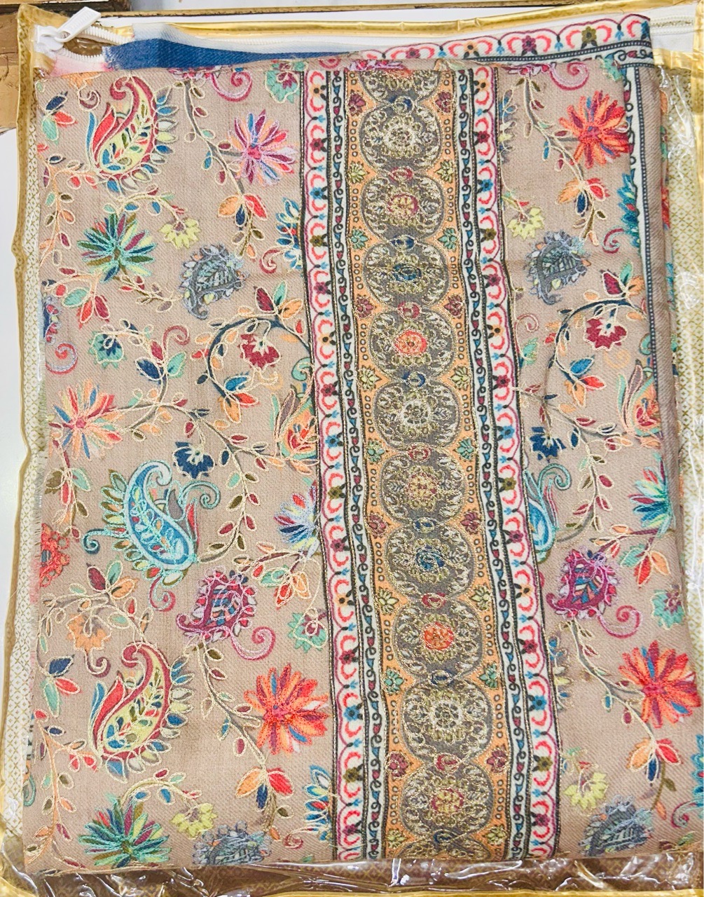 Embroidered Wool Shawl view 2