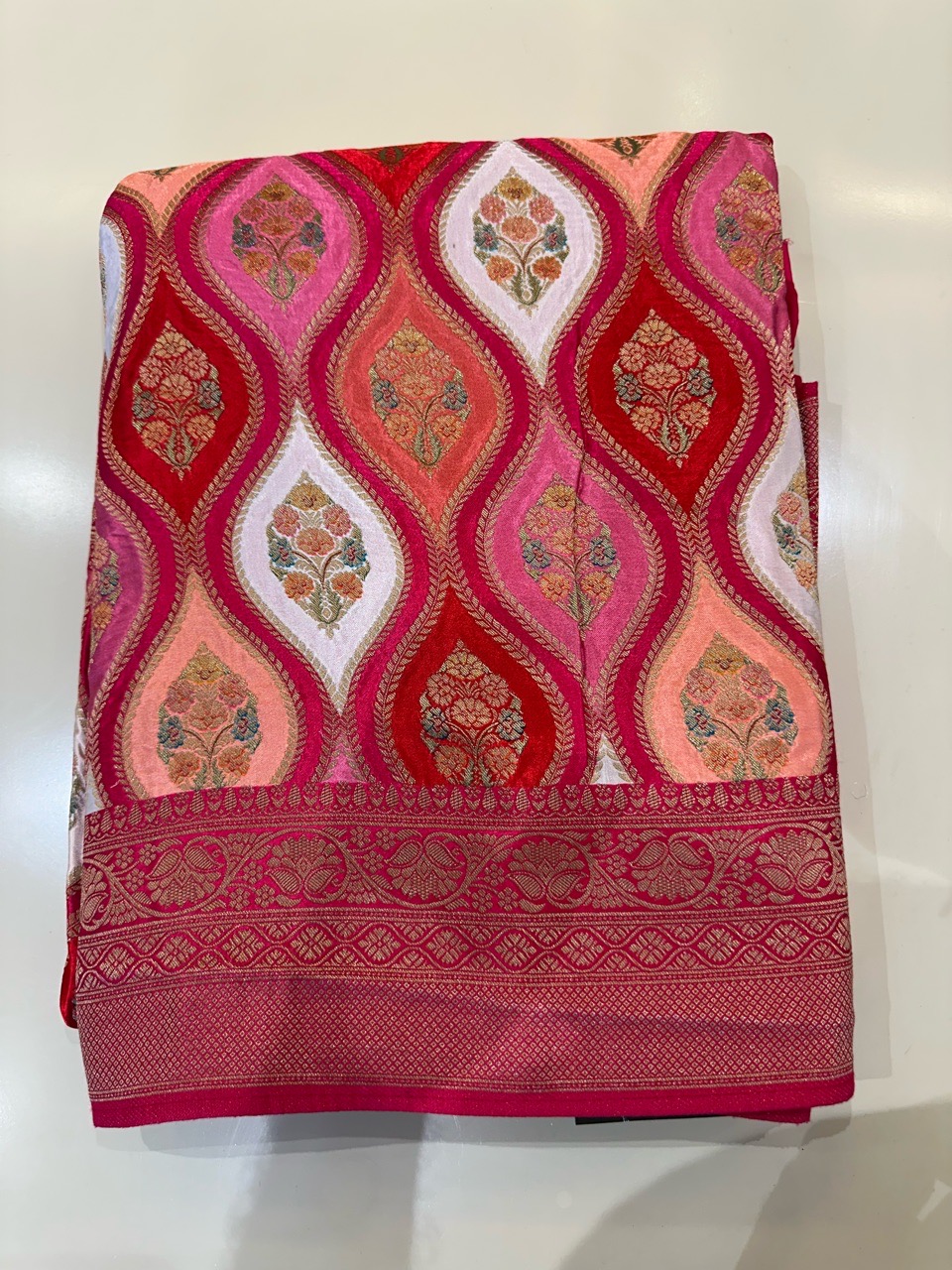 Embroidered Silk Saree view 2