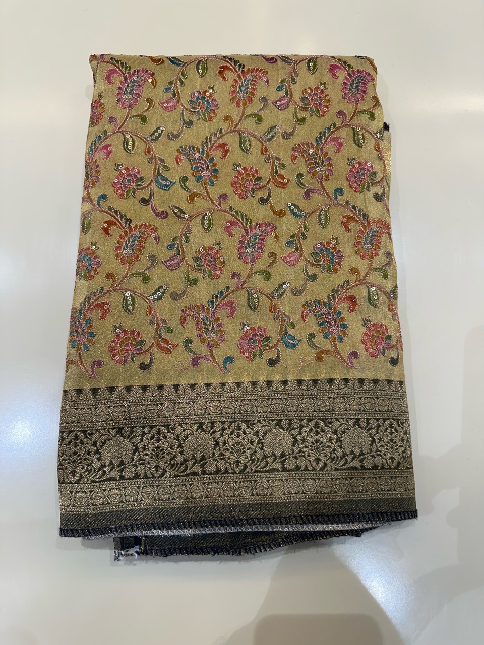 Embellished Silk Saree view 2
