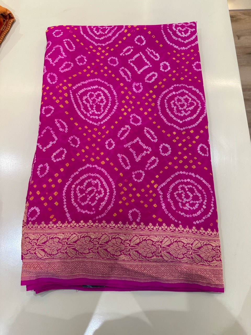Traditional Pink Saree view 2