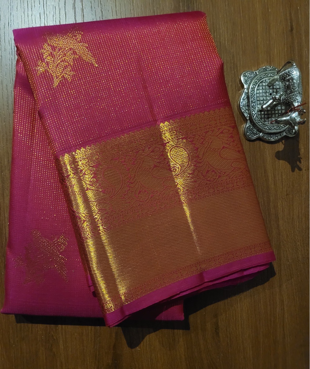 Pink and Gold Sari view 2