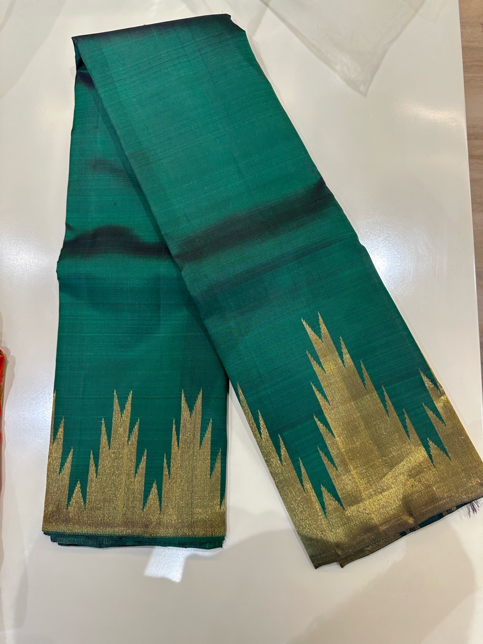 Green Silk Saree view 2