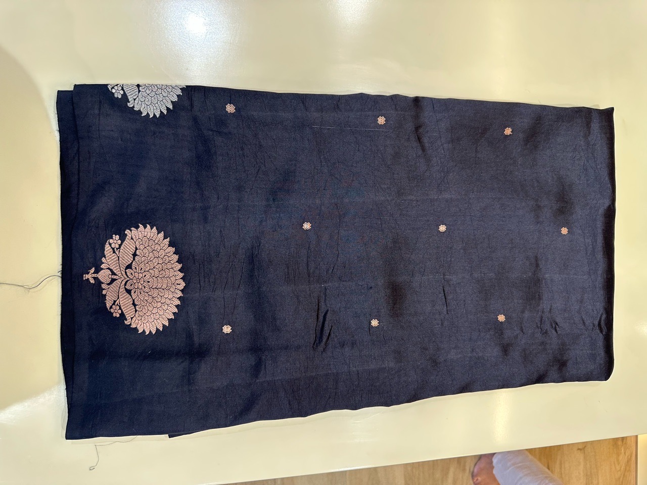 Navy Blue Silk Saree view 2