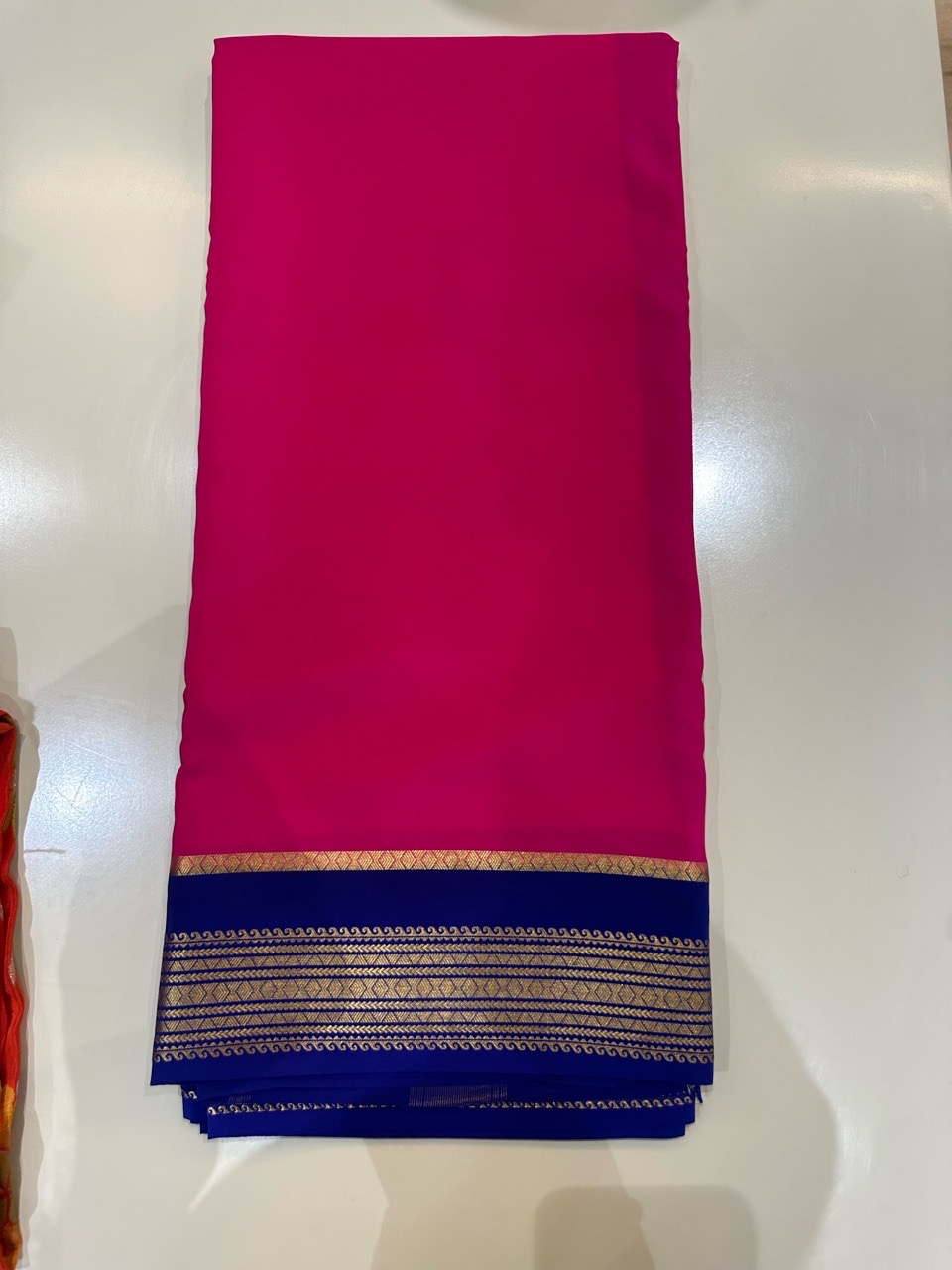 Magenta Banarasi Saree view 2