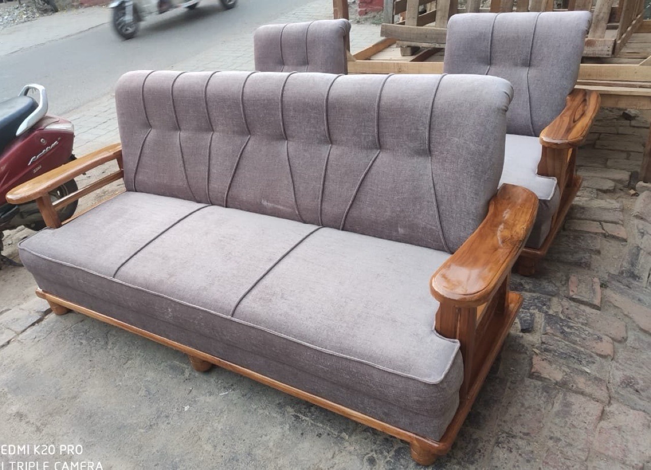 Teak Wood 5 seat Sofa view 3