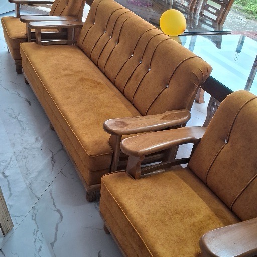 Teak Wood 5 seat Sofa view 4